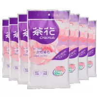 茶花一次性桌布塑料长方形户外加厚餐桌布家用薄膜透明大桌垫台布野餐防水[大号加厚款[5包50张]1.8*1.8m]