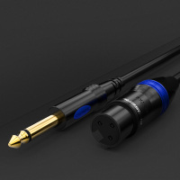 秋叶原 6.35mm大三芯公转卡侬母话筒线 麦克风调音台音响连接线 功放卡农平衡线音频线 5米