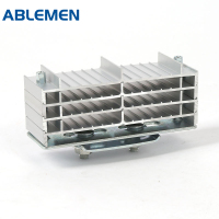 ABLEMEN 铝合金固线器底座 网线理线器 机房布线排线器 理线夹 底座 5mm*12格