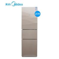 美的(Midea)BCD-217WTGM 三门冰箱 家用节能 冷藏冷冻