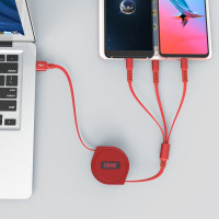 乐默(LOOMOO) 乐享伸缩一拖三充电线 LCB-153 单条装