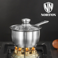 诺顿(NORTON)3TJY018 家悦单柄奶锅不锈钢加厚煮奶锅