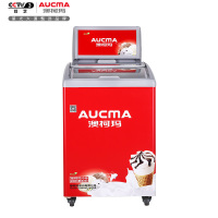 澳柯玛(AUCMA)SD-152商用卧式速冻展示柜岛柜雪糕超市丸子冰淇淋玻璃门冰淇淋冰箱152升弧形食品储藏箱