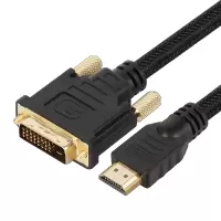 秋叶原(CHOSEAL) 黑色 1.0m DVI-HDMI线 高清转接线 QS8203 (计价单位:件)