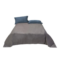 水星家纺 素色床单床上用品单件 水星暖绒床单 水星暖绒床单(鲨鱼灰) 230*245cm(XF)