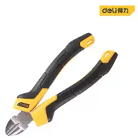 得力(deli)DL2206Z 铬钒钢斜嘴钳 工具钳子6英寸 全长160mm