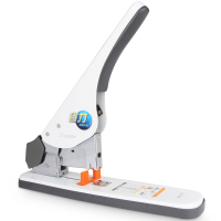 得力（deli）订书机加厚重型订书器 白色两个装 0485