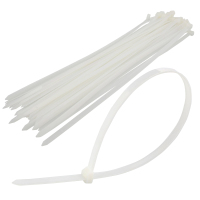 卓顺杰国标环保尼龙扎带4.8*200mm100根装 束线带 耐高温扎带白色工业用捆绑带066