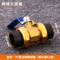 GEMPLE 63mm(2寸)PE双活接铜球阀