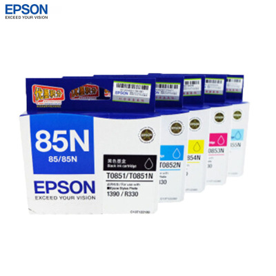 爱普生(EPSON)T0851-T0856原装6色墨盒套装 (适用PHOTO1390/R330机型)彩色墨盒