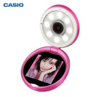 卡西欧 CASIO TR-M10 数码相机 热情桃（美光小影棚 便携粉饼外观 9灯【光美颜】技术）