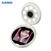 卡西欧 CASIO TR-M10 数码相机 天使白(美光小影棚 便携粉饼外观 9灯[光美颜]技术)