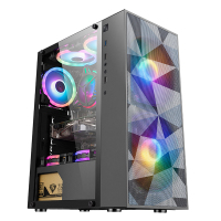 金河田大排量电脑机箱台式主机组装背线全侧透明水冷游戏atx机箱