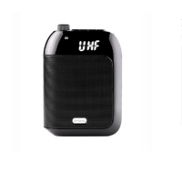 APORO T20UHF无线大功率扩音器教师导游腰挂迷你小便携蜜蜂插卡录音收音充电运动健身教练 典雅黑(XF)