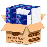 祈萌传奇纤柔抽取纸巾中规格M码3层软包抽纸120抽/包 24包整箱