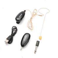 APORO 2.4G耳挂式无线麦克风肤色耳麦话筒主持人舞台演出隐形头戴式耳麦小蜜蜂扩音器音响话筒 手机K歌麦克风(XF)