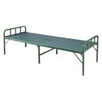 瞭望者 户外部分队单人折叠行军床便携式两折床多功能营房午休床办公室午睡简易床军绿色