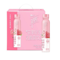 蒙牛 真果粒花果轻乳 玫瑰草莓味 乳酸菌饮品PET瓶230g×10瓶