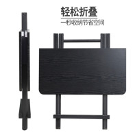 Zs-曙亮折叠桌-01小户型方桌简约租房便携式户外摆摊小桌子 80*80*74黑色