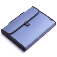 得力文具文件夹13格风琴包A4手提多层文件袋票据收纳文件包试卷夹办公用品学生分类 5555(颜色随机)伸缩手提