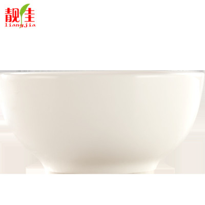 靓佳纯白高脚面碗6英寸 2个装 加厚 防烫陶瓷 汤碗 陶瓷餐具 饭碗