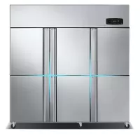 Ronsleda 商用六门冰箱 冷藏冷冻双温立式冷柜（双温）