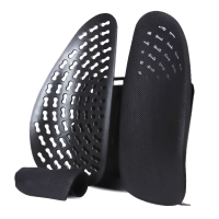 博利良品 人体工学汽车腰靠腰靠垫腰垫 家车两用办公室座椅靠背垫腰枕 舒适透气万向弹压靠枕 黑色