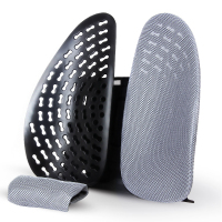 博利良品 人体工学汽车腰靠腰靠垫腰垫 家车两用办公室座椅靠背垫腰枕 舒适透气万向弹压靠枕 灰色