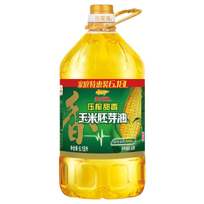 金龙鱼 食用油 非转基因 压榨一级 甜香玉米胚芽油6.18L(富含植物甾醇)