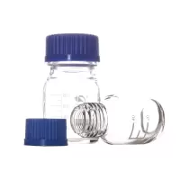 企购优品 蜀牛蓝盖试剂瓶透明高压灭菌螺口玻璃瓶100ml