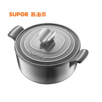 苏泊尔(SUPOR) 珐琅铸铁锅 经典圆形炖锅 银河灰 FLT26A1