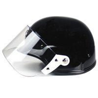 先锋连 户外巡逻头盔执勤保安头盔带透明面罩复合防护防暴盔 德式头盔