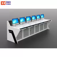 德诚和(DECHENGHE)JSYK-013烤漆钢木控制台(含台面板+键盘托+屏风铝槽+柜体+台脚)