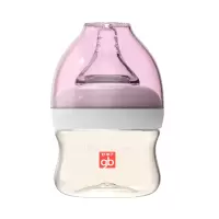 好孩子新生儿奶瓶耐摔宝宝防胀气宽口径仿母乳ppsu婴儿奶瓶90ml 粉色