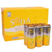北冰洋 柠檬味苏打水 碳酸饮料 330ml*24听/箱