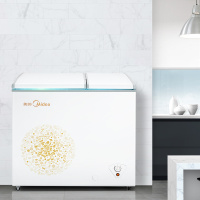 美的(Midea) BCD-158DKM(E) 冰柜 小型家用冷藏冷冻商用双温卧式冷柜