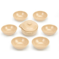 壳氏唯(HUSKS WARE)稻谷壳功夫茶具套装家用泡茶茶壶茶杯日式整套茶具礼盒简约现代 茶言-7件