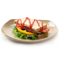 壳氏唯(HUSKS WARE) 稻壳餐具 日式 饭碗/汤碗沙拉碗泡面碗 盘子/碟子可D 四方碟小号(2-3人)