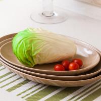 壳氏唯(HUSKS WARE) 稻壳餐具 日式 饭碗/汤碗沙拉碗泡面碗 盘子/碟子可D 椭圆大号盘(常用鱼盘)