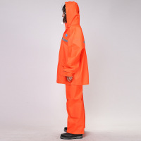 北海(BeiHai) 成人分体式加厚50丝雨衣雨裤套装 交通环卫工作 反光环卫服连帽摩 橘色 XXL 5件装