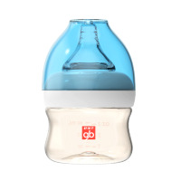 好孩子新生儿奶瓶耐摔宝宝防胀气宽口径仿母乳ppsu婴儿奶瓶90ml 蓝色