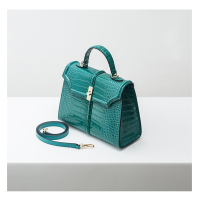 喜来登(XILAIDENG) SHERIDAN女士凯莉包NL200336 二层牛皮 单肩斜挎手提包 绿色 单个价