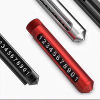 博利良品车载香薰临时停车牌 金属夜光隐藏式汽车路边停车挪车电话号码牌 汽车用品BL809酷黑色