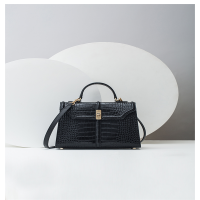 喜来登(XILAIDENG) SHERIDAN女士凯莉包NL200336 二层牛皮 单肩斜挎手提包 黑色 单个价