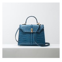 喜来登(XILAIDENG) SHERIDAN女士凯莉包NL200336 二层牛皮 单肩斜挎手提包 蓝色 单个价