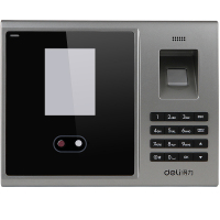 得力3749人脸考勤机指纹式 打卡机面部识别人脸考勤机免安装单个装