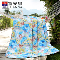富安娜(FUANNA) 蝶恋花夏被 全涤磨毛印花 203*229cm 单床装