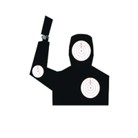 先锋连 打靶靶纸 半头靶纸 20张