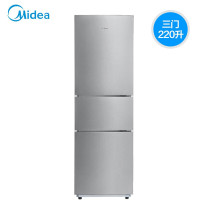 美的(Midea)冰箱220升三门三开门家用电冰箱节能保鲜BCD-220TM 星际银