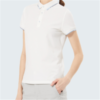 女湿吸速干POLO1014白色白色 烟蓝
